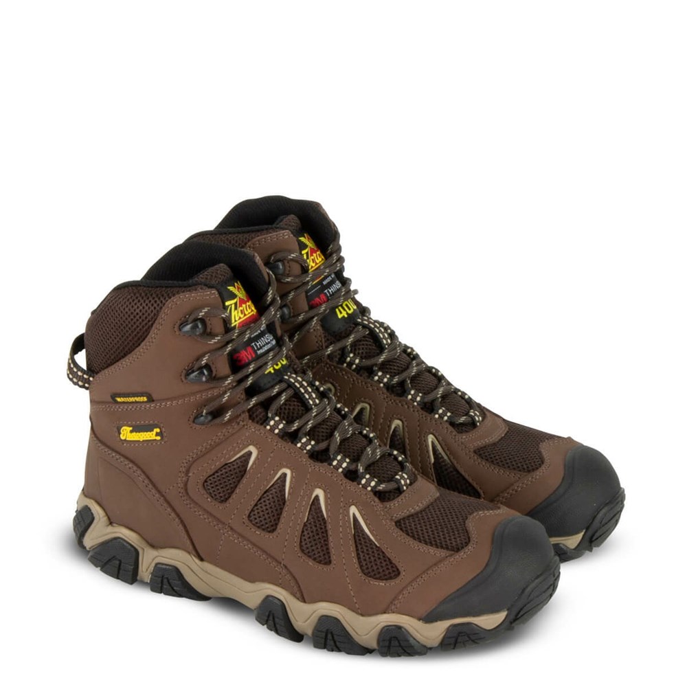 Brown Men's Thorogood Crosstrex Series – 6″ Insulated Waterproof Hiker Hunting Boots | 01245-CFIR