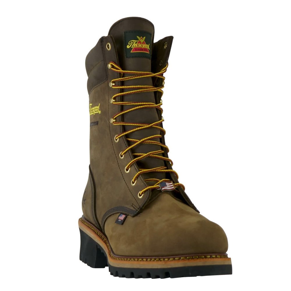 Brown Men's Thorogood Logger Series - 9″ Studhorse Waterproof Waterproof Work Boots | 23190-HSFA