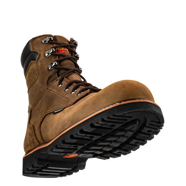 Brown Men's Thorogood V-series Waterproof - 8″ Crazyhorse Safety Toe Waterproof Work Boots | 03492-IPMQ