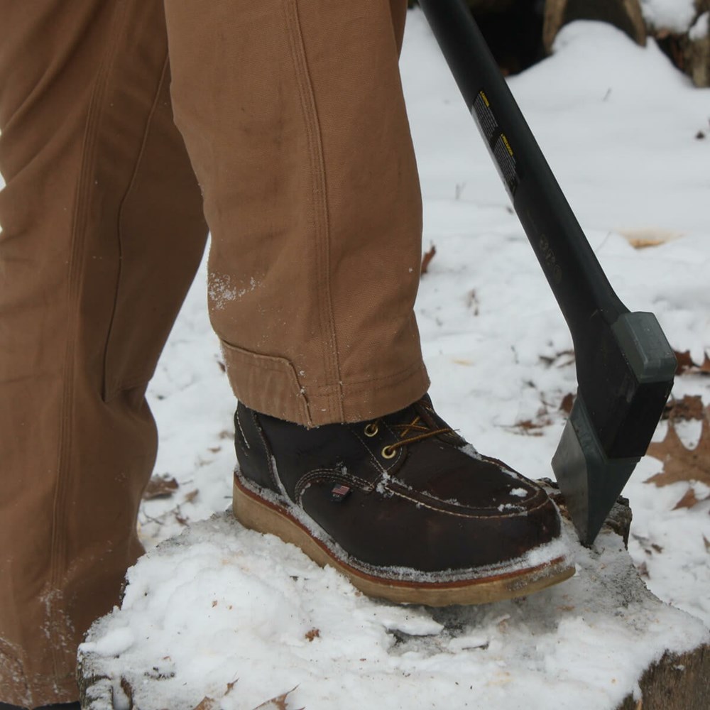 Chocolate Men's Thorogood 1957 Series - Waterproof - 8″ Briar Pitstop Safety Toe - Moc Toe Maxwear Wedge™ Waterproof Boots | 20683-BCVD