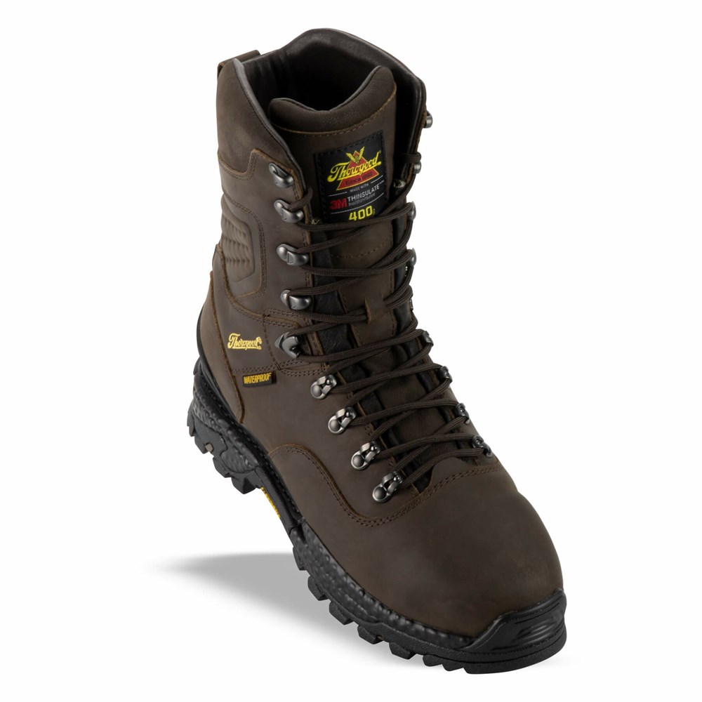 Chocolate Men's Thorogood Infinity Fd Series - 9″ Drakar Waterproof Insulated Outdoor Boot Waterproof Boots | 62308-ITDM