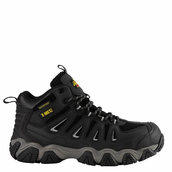 Black Men's Thorogood Crosstrex I-met² Waterproof Work Boots | 05183-QYRC