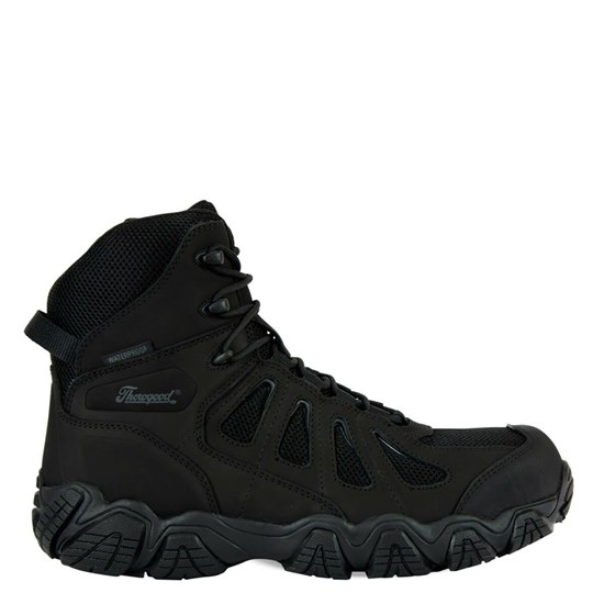 Black Men's Thorogood Crosstrex Series - Safety Toe Side Zip Bbp Waterproof 6″ Hiker Uniform Boots | 54792-YDRH