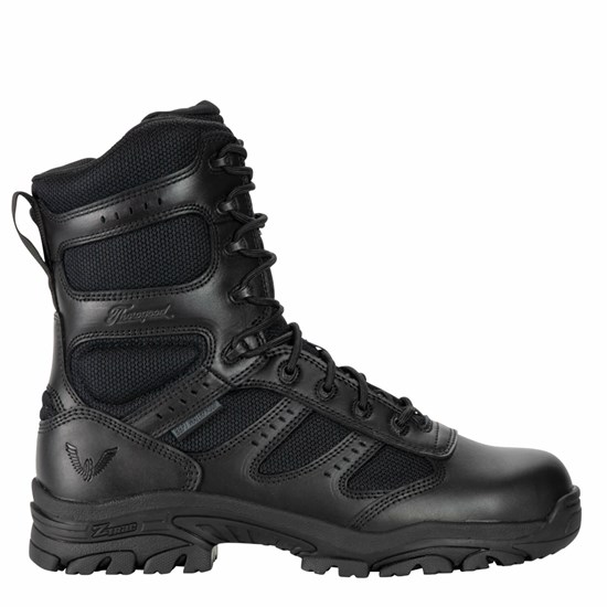 Black Men's Thorogood The Deuce Series - Waterproof - 8″ Composite Safety Toe Tactical Side-zip Uniform Boots | 74986-LNKS