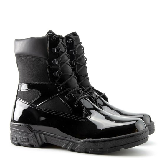 Black Men's Thorogood Uniform Classics - 8″ Poromeric Commando Plus Uniform Boots | 89052-AYLO