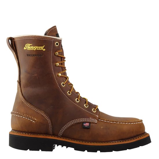 Brown Men's Thorogood 1957 Series - Waterproof Safety Toe - 8″ Crazyhorse Moc Toe - Maxwear90™ Moc Toe Work Boots | 30428-ECQW